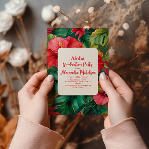 Convites Aloha Tropical Luau Festa de formatura