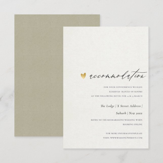 Convites Alojamento SIMPLES ELEGANTE SQ KRAFT TYPOGRAPHY (Frente/Verso)