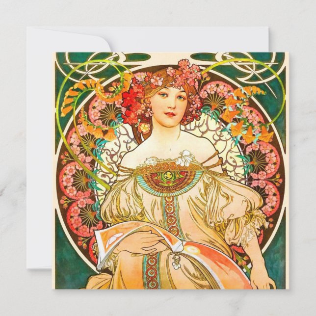 Convites Alphonse Mucha Art Nouveau Daydre (Frente)