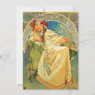 Convites Alphonse Mucha Art Nouveau Princess Hyacinth