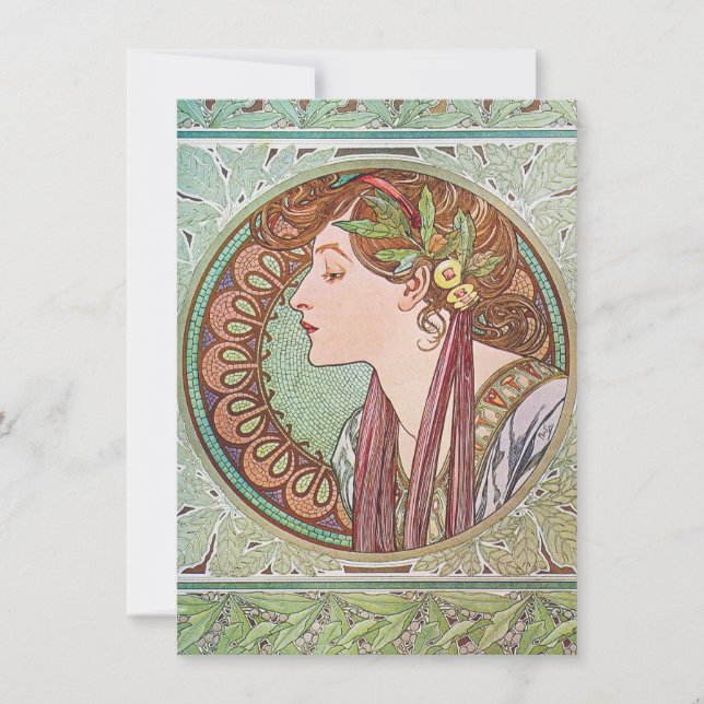 Convites Alphonse Mucha Goddess Art (Frente)