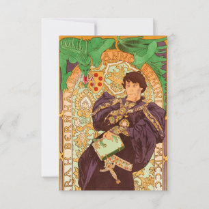 Convites Alphonse Mucha Prince e Dragon