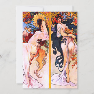 Convites Alphonse Mucha - Quatro Estações