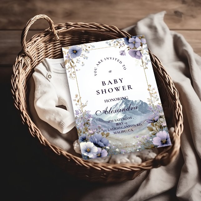Convites Alpine Bloom Serenity Baby Shower (Criador carregado)