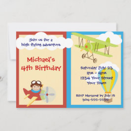 Convites Alta Festa de aniversário de Aventura de Voo