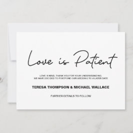 Convites Alteração de Planos Amor é Casamento de Paciente A