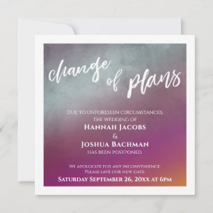 Convites Alteração do Plano de Fruta de Paixão Adiada Cartã