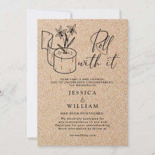 Convites Alteração Moderna de Data Adiada Evento Cancelad