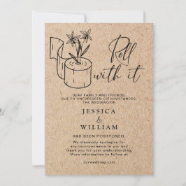 Convites Alteração Moderna de Data Adiada Evento Cancelado