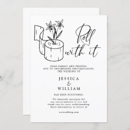 Convites Alteração Moderna de Data Adiada Evento Cancelado