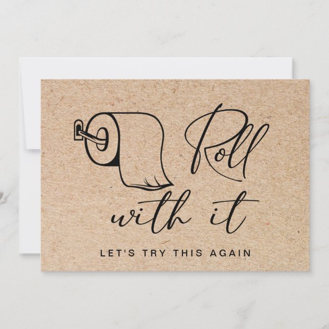 Convites Alteração Moderna de Data Adiada Evento Cancelado (Frente)