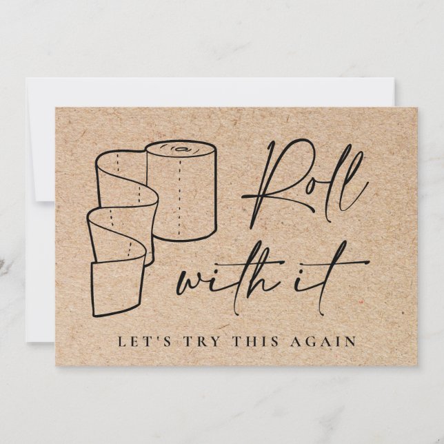 Convites Alteração Moderna de Data Adiada Evento Cancelado (Frente)