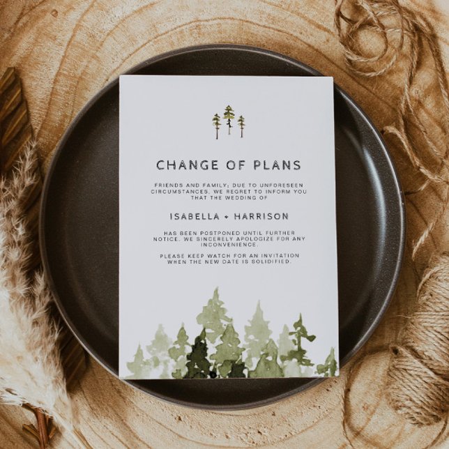 Convites Alterações nos Planos de Casamento JENNA Rústico A (Criador carregado)