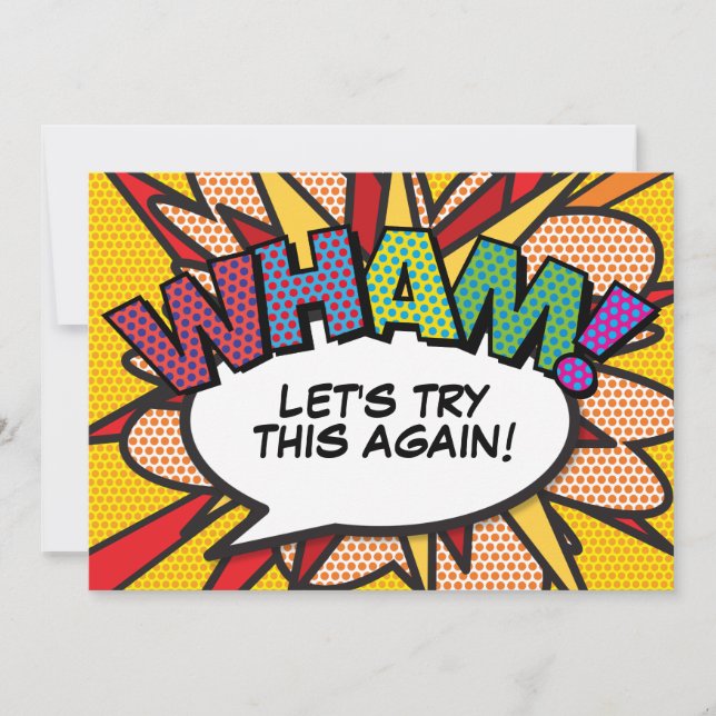 Convites Altere a data Novo plano Comic moderno (Frente)