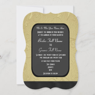 Convites alternativo Dourado estilo 'kalkboard'