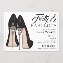 Convites Alto salto quarenta e fabuloso aniversário