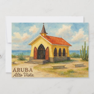 Convites Alto Vista Aruba aquarela