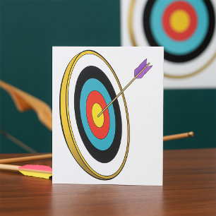 Convites Alvo de Archery Bullseye com Arrow Hitting Center