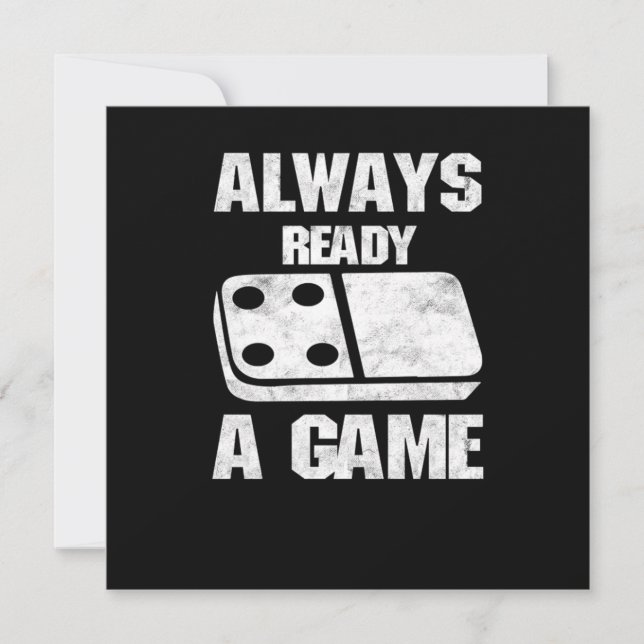 Convites Always Ready Dominoes Tiles Puzzler Game Gift (Frente)