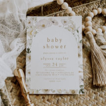 ALYSSA Floral Wildflower Boho Flower Chá de fralda
