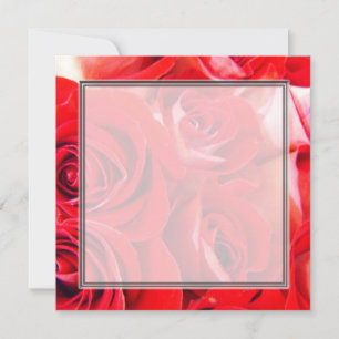 Convites Ama flores de rosa vermelha em branco casamento, f