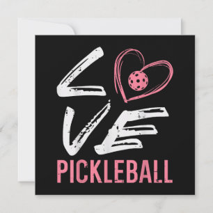 Convites Ama Pickleball Coração Picle Ball Mulheres Meninas