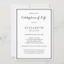 Convites Amando a Celebração da Memória do Funeral da Moldu