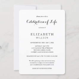 Convites Amando a Celebração da Memória do Funeral da Vida