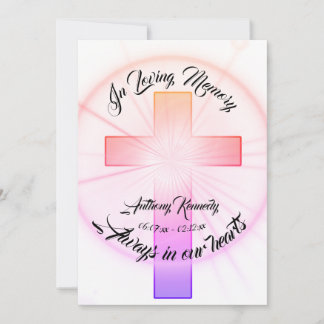 Convites Amando memória com cruz