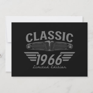 Convites Amante de Carros Antigos 1966 Feito em 1966 60º An
