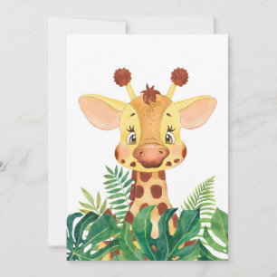 Convites Amante de Girafa Girafa Bebê Fofo