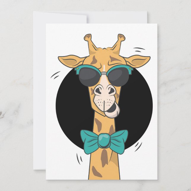 Convites Amante de Girafa Girafa No Meu Coração (Frente)