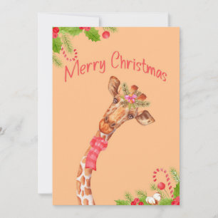 Convites Amante de Girafa Girafas África Feliz Natal