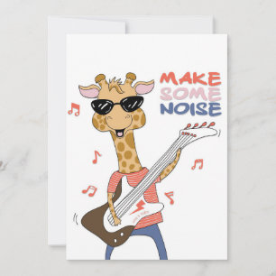 Convites Amante de Girafa Guitarra de Girafa Faça Algum Bar