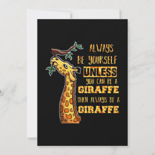 Convites Amante de Girafas As Girafas Sempre Seja Você Mesm