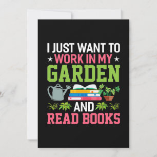 Convites Amante de Plantas No Meu Jardim E Leio Livros