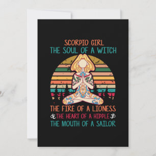 Convites Amante de Yoga   Garota de Escorpião Yoga