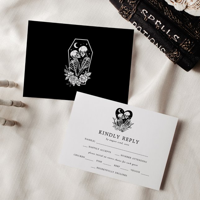 Convites Amantes até a morte Skeletons & Rosas Casamento RS (Criador carregado)