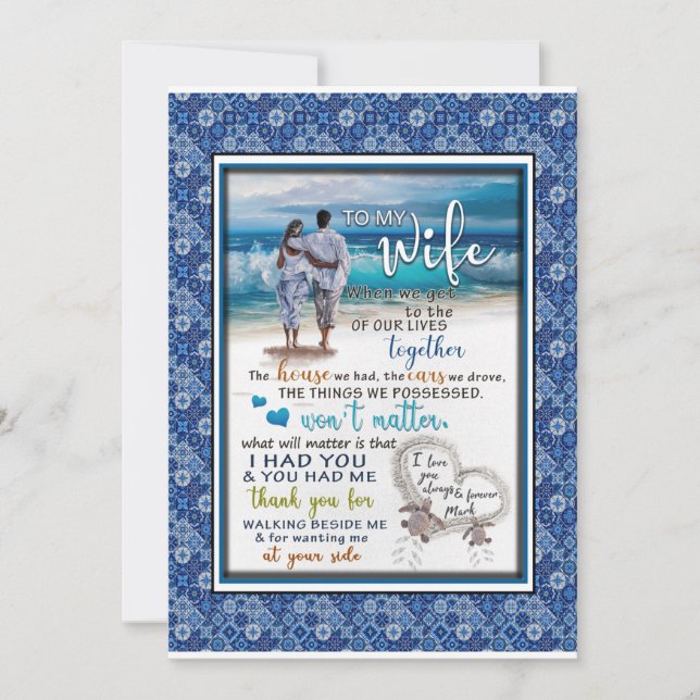 Convites Amantes de Esposa | Para Minha Esposa Eu Te Amo Se (Frente)