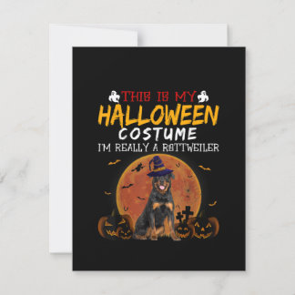 Convites Amantes de Fantasia de Halloween do Rottweiler Eng