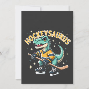 Convites Amantes de Hockeysaurus Hóquei no Gelo Dinossauros