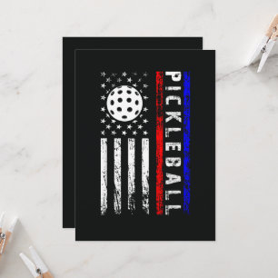 Convites Amantes de Pickleball Bandeira Americana 4 de Julh