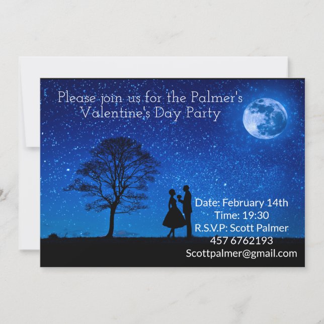 Convites Amantes sob lua de cheio (Frente)