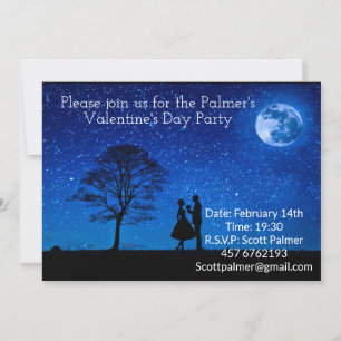 Convites Amantes sob uma lua cheia    