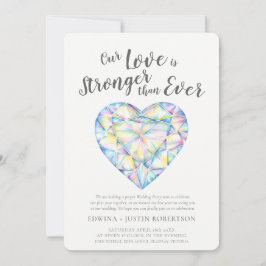 Convites amar forte cor d'água de diamante após festa de ca