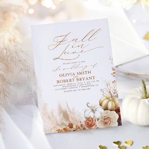 Convites Amar Terracotta e Casamento Dourado de Pumpkins