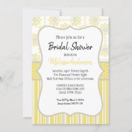 Convites Amarelo de abelhas e Cinza Geométrica