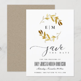 CONVITES AMARELO DOURADO FAUNA WATERCOLOR WREATH SALVE A DA