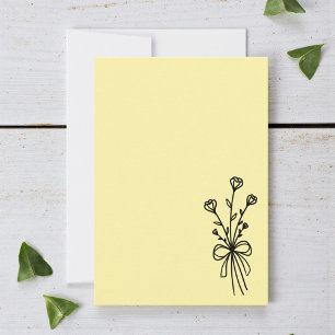 Convites Amarelo Pálido Minimalista Elegante