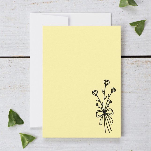 Convites Amarelo Pálido Minimalista Elegante (Criador carregado)